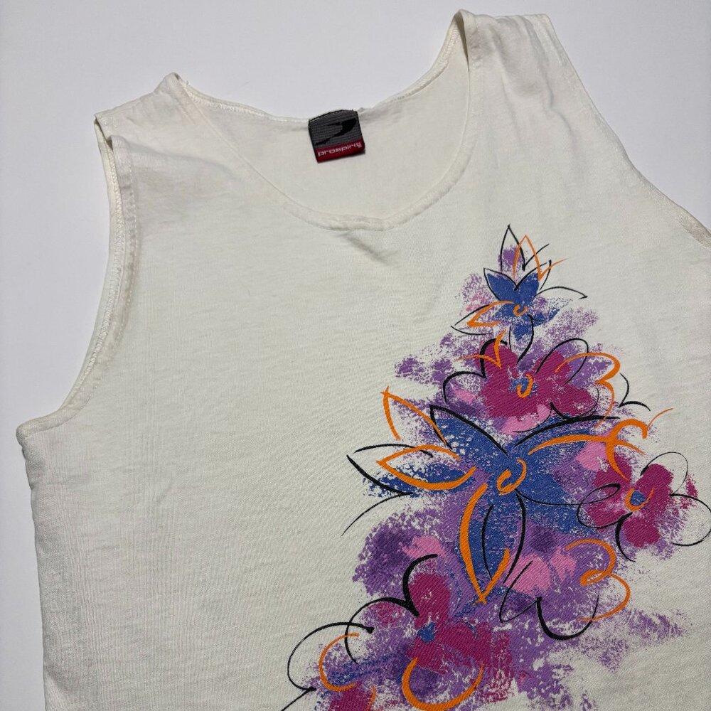 VINTAGE PROSPIRIT NEON WILDFLOWER WORKOUT TANK TOP // 🌸